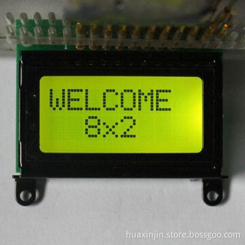8-character x 2-line LCD Display Module